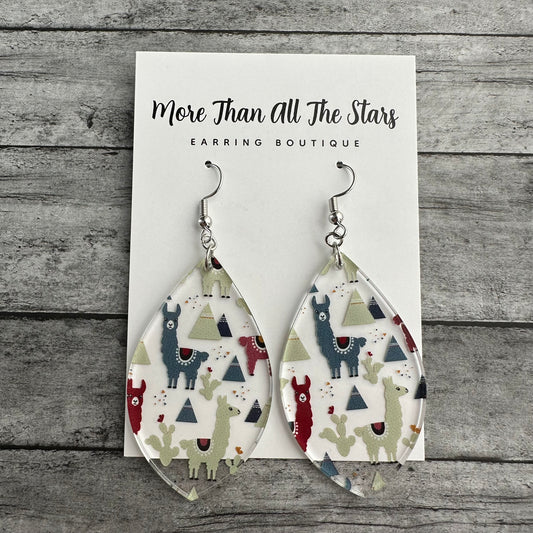 Llama Petal Earrings