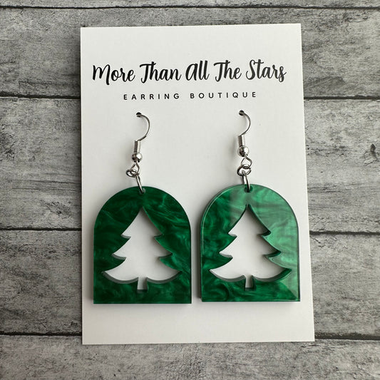 Cutout Tree Earrings