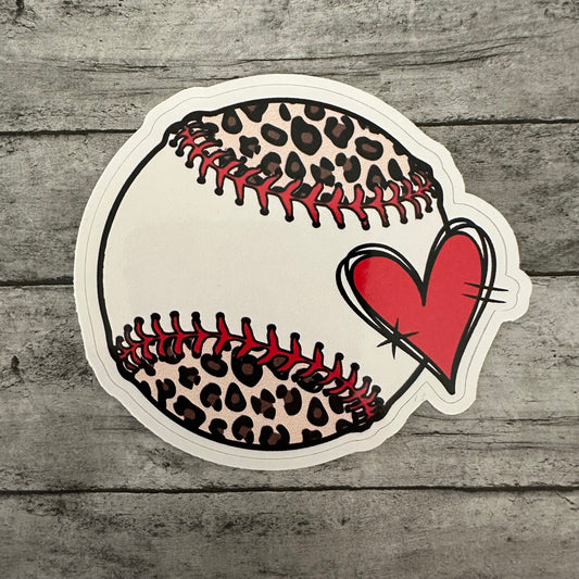 Leopard Baseball Sticker