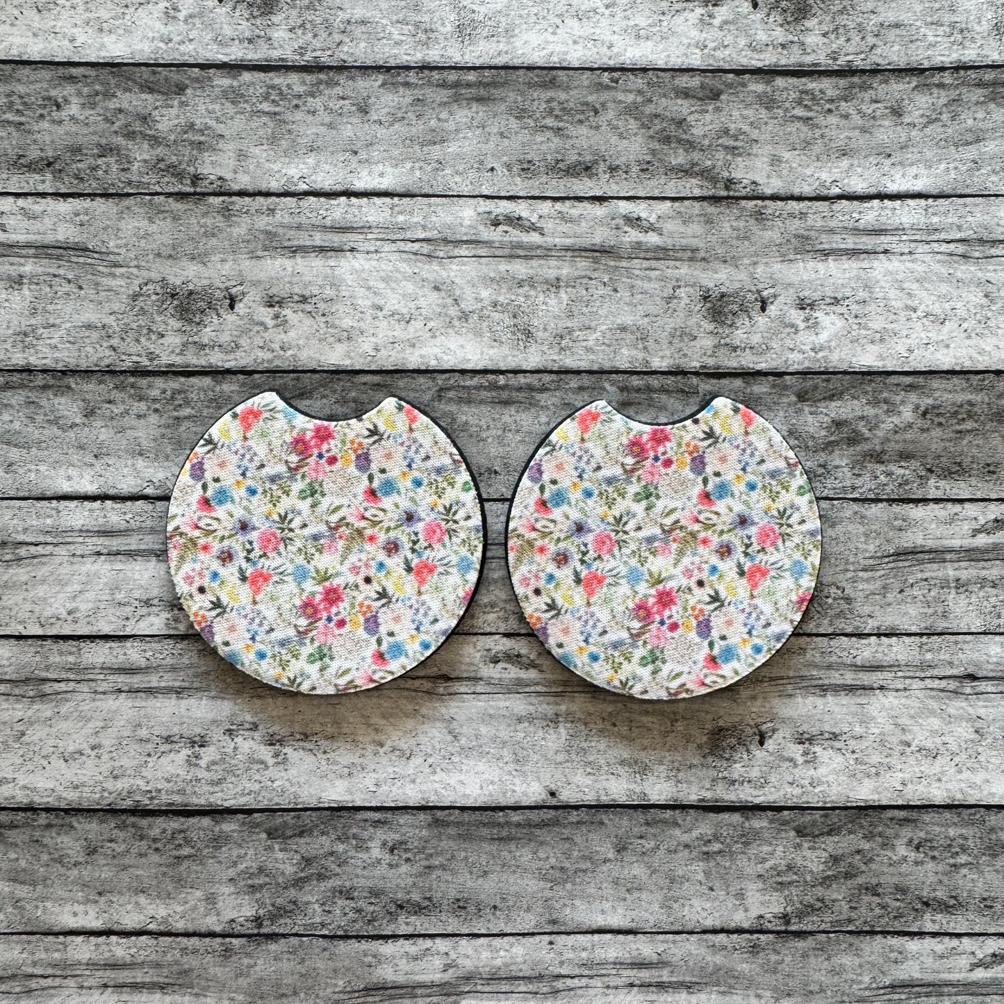 Multi Floral Neoprene Car Coaster