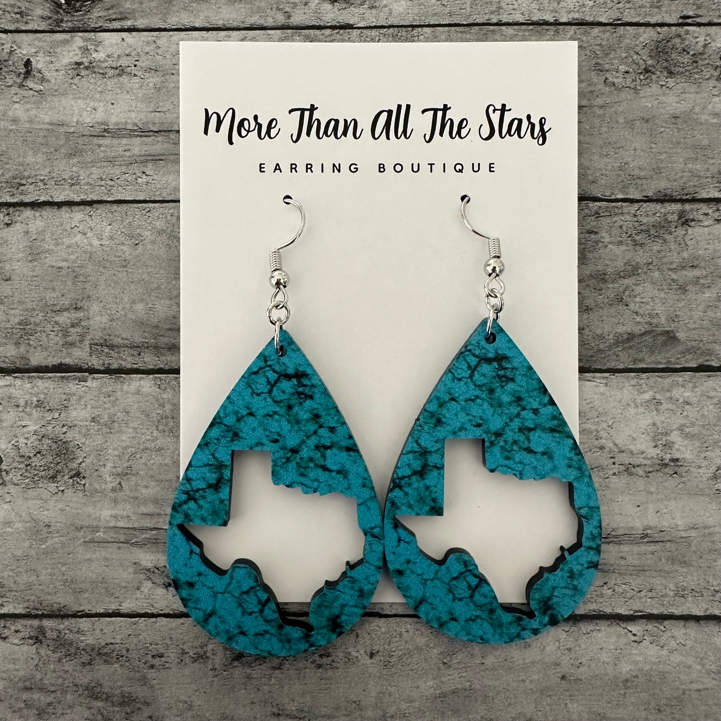 Turquoise Texas Cutout Earrings