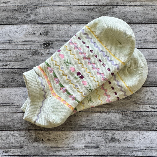 Women’s Multi Striped Cream Socks