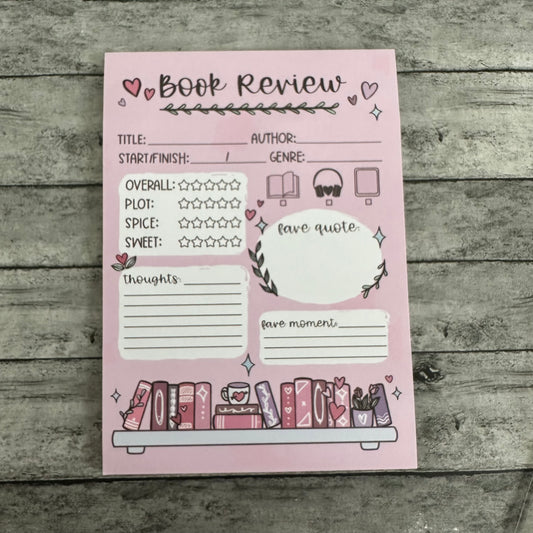 Tear Away Book Review Pad