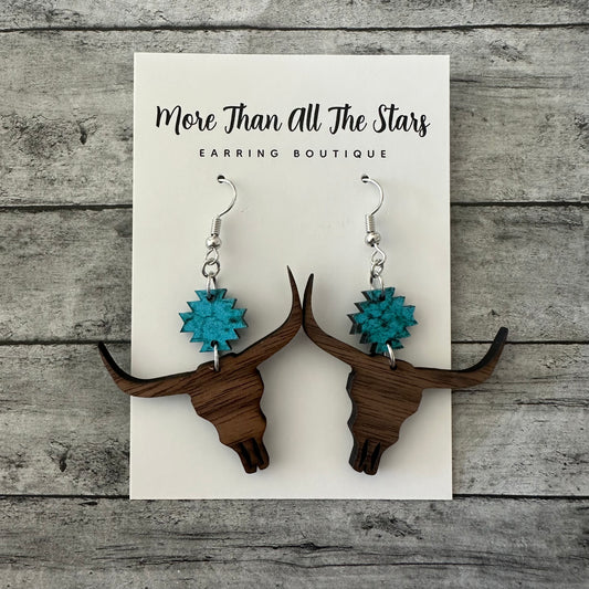 Bull Skull Earrings