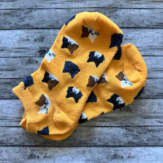 Women’s Yellow Kitten Socks