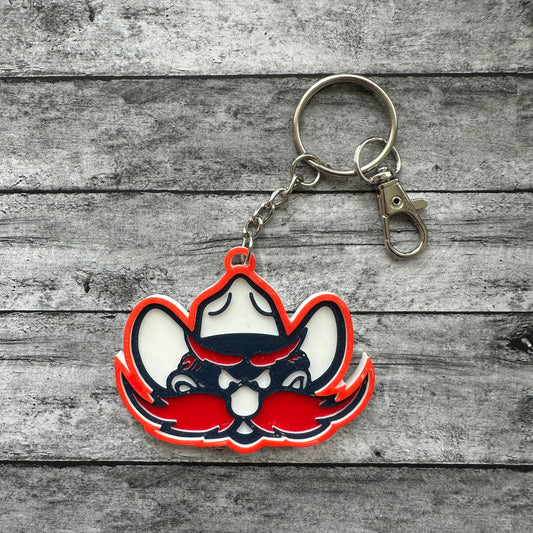 Red And Navy Outlaw Keychain
