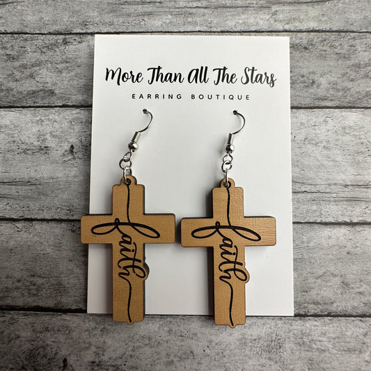 Faith Cross Earrings