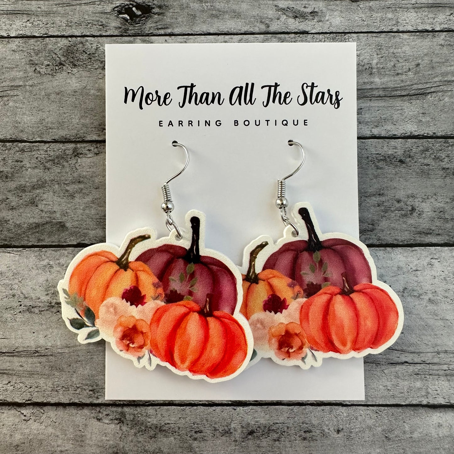 Orange Pumpkin Earrings