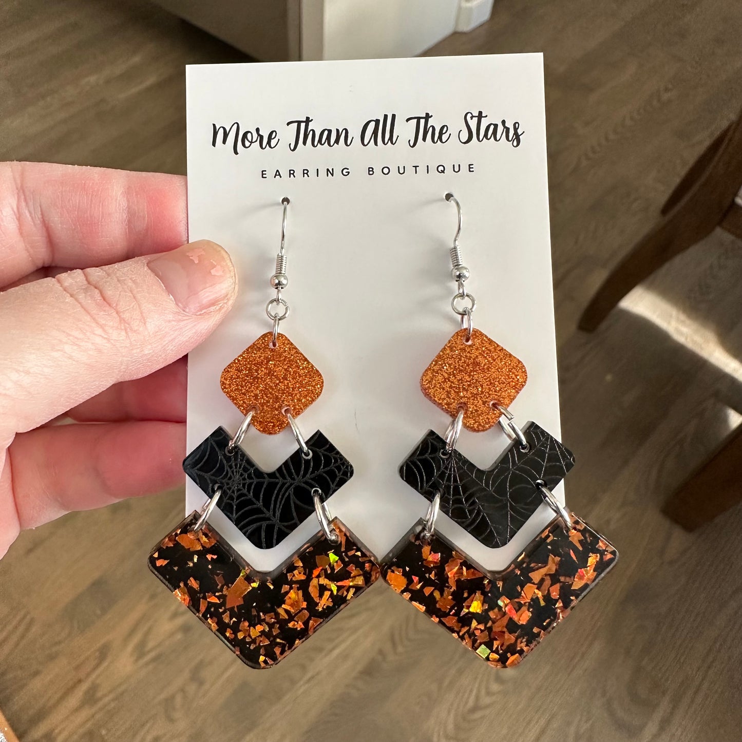 Halloween Chevron Earrings