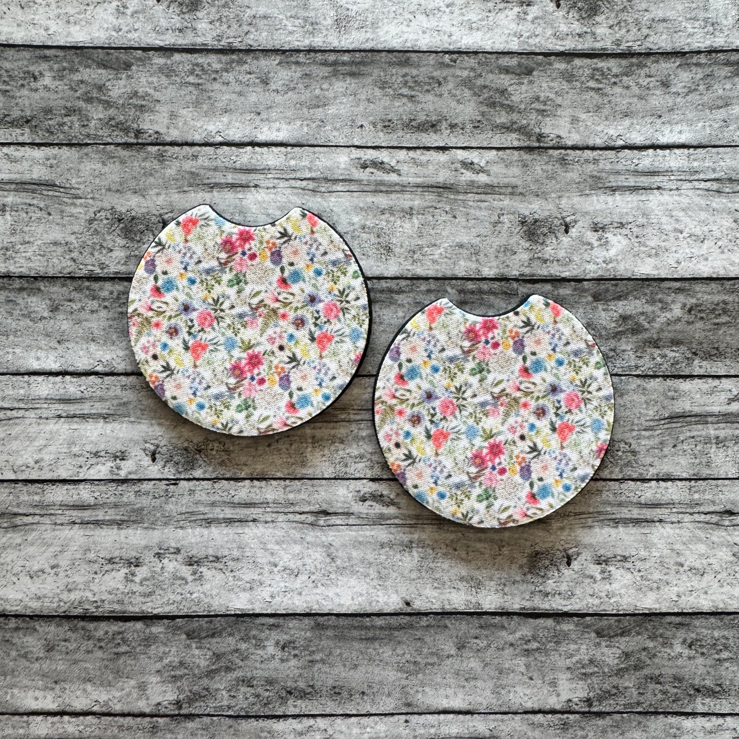 Multi Floral Neoprene Car Coaster