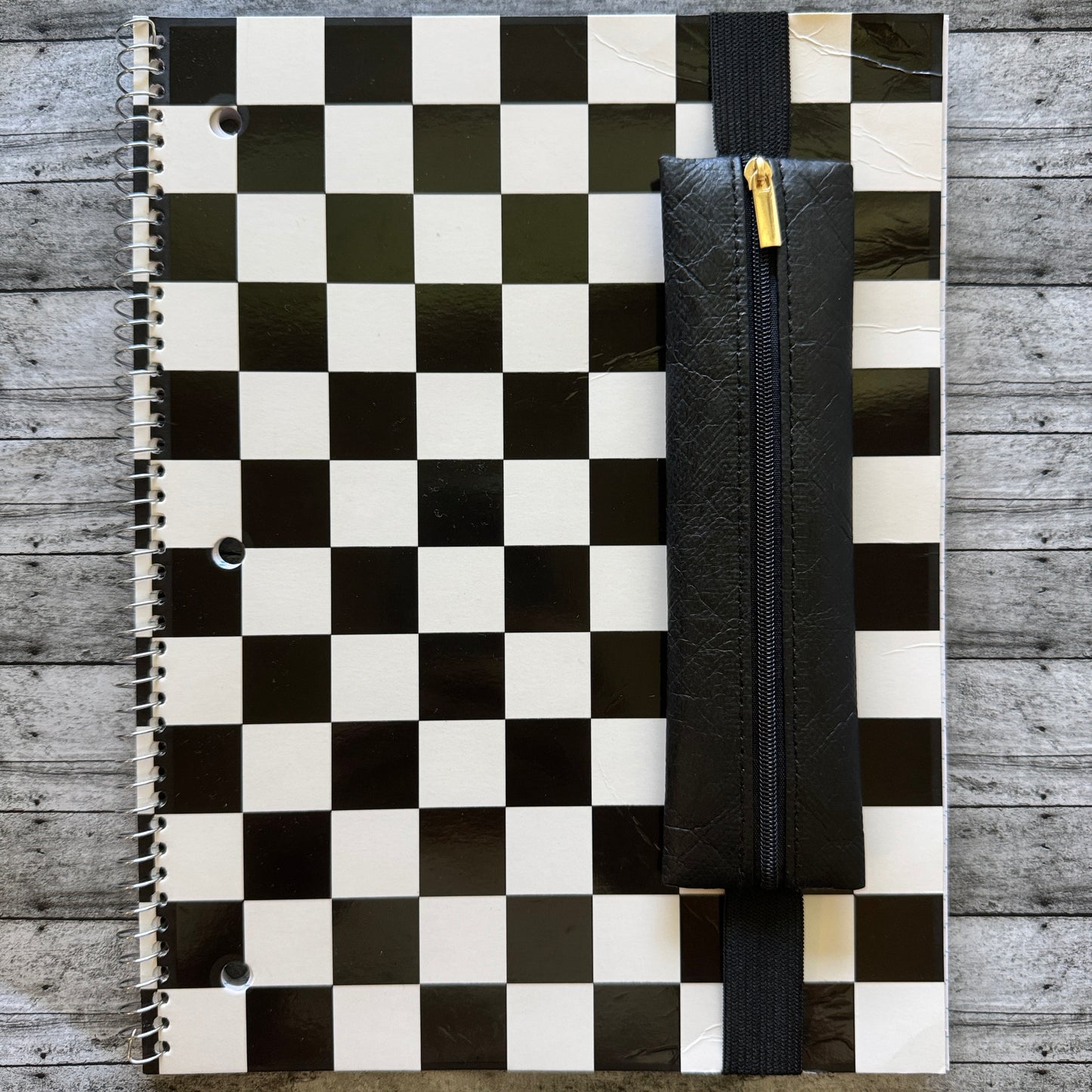 Black Notepad Pen Holder