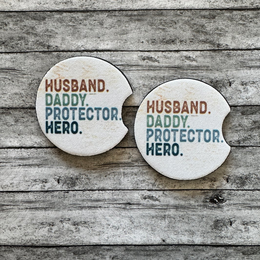 Daddy Neoprene Car Coaster