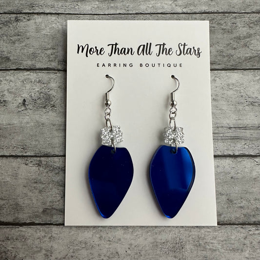 Blue Lightbulb Earrings