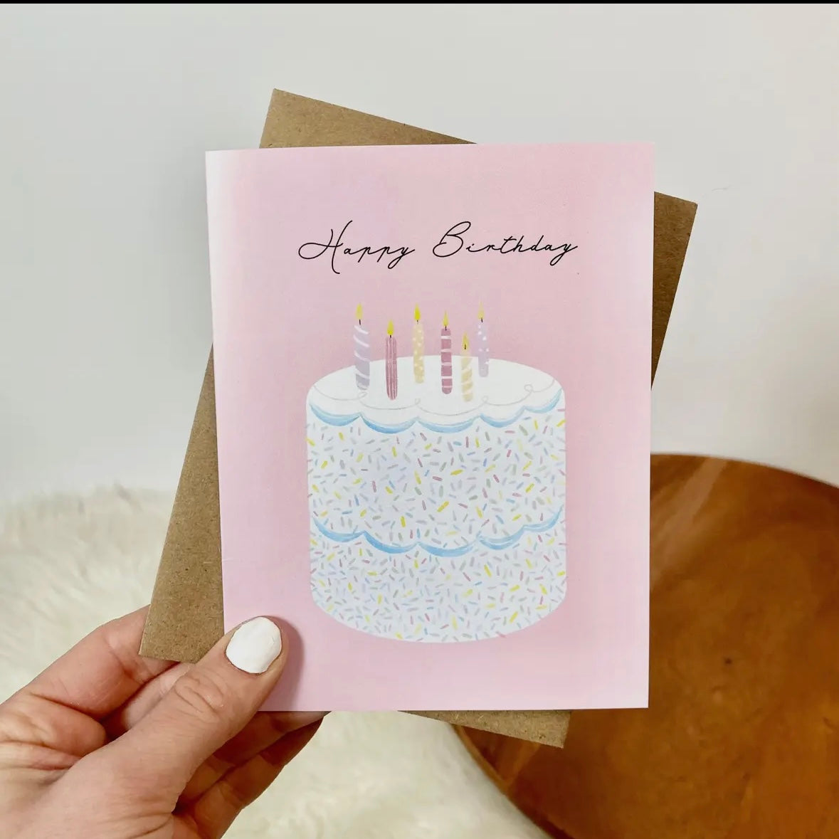 “Happy Birthday” Cake Greeting Card