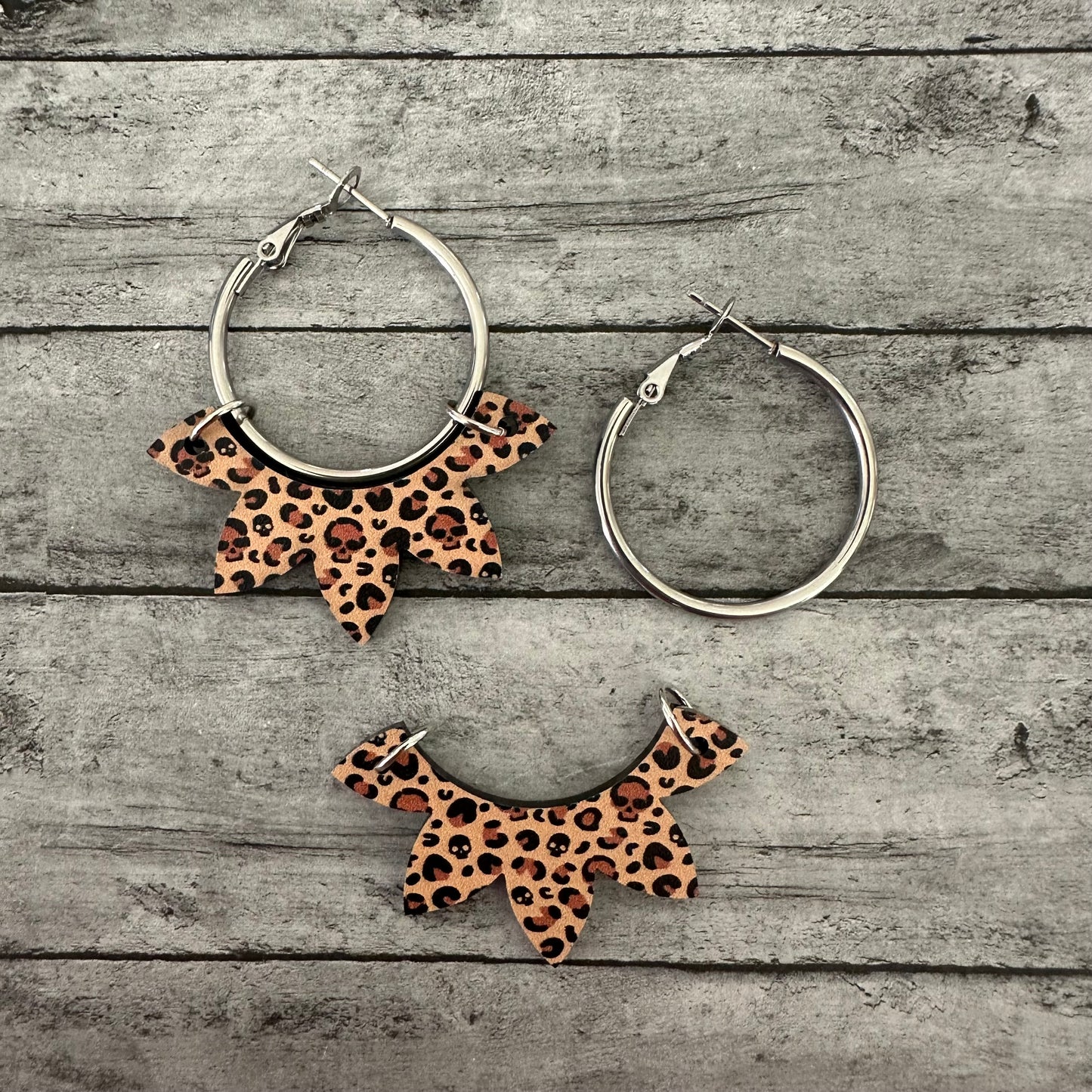 Leopard Skull Interchangeable Hoop