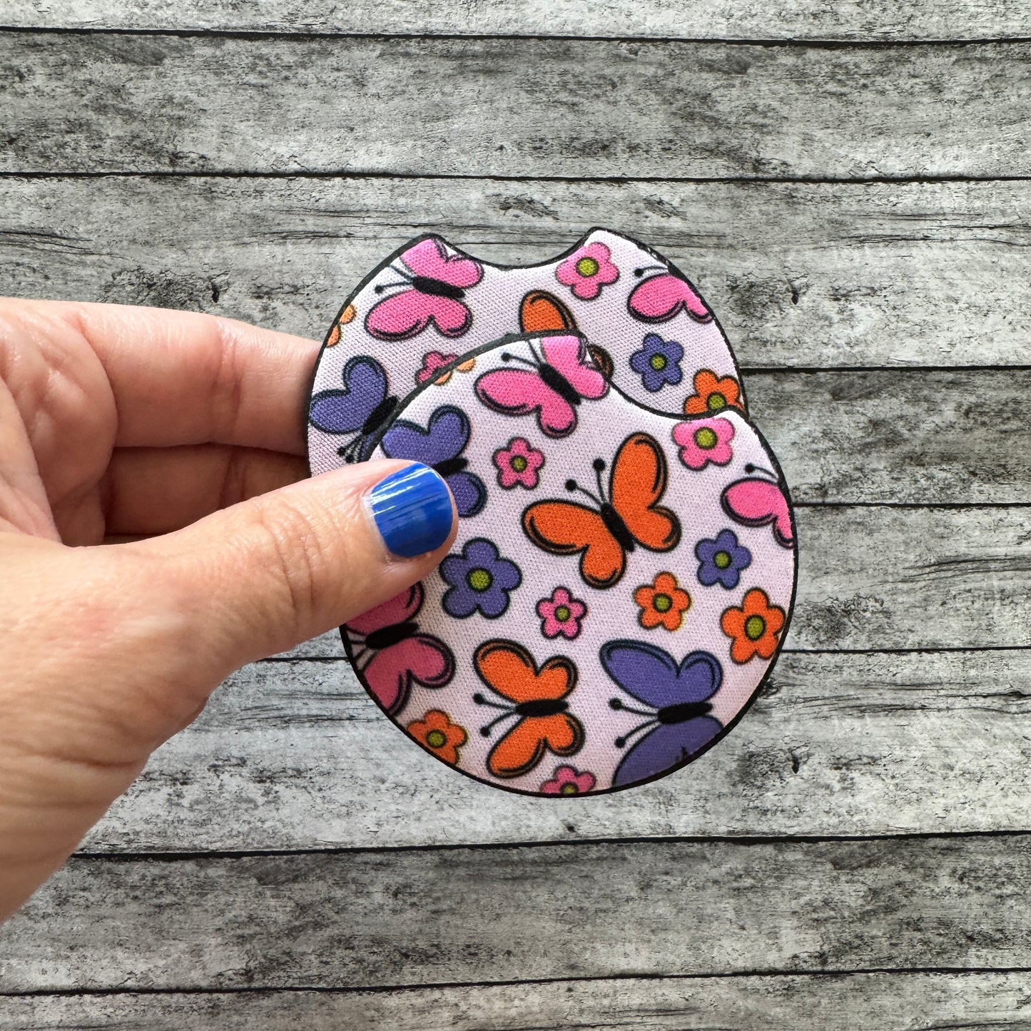 Butterfly Neoprene Car Coaster