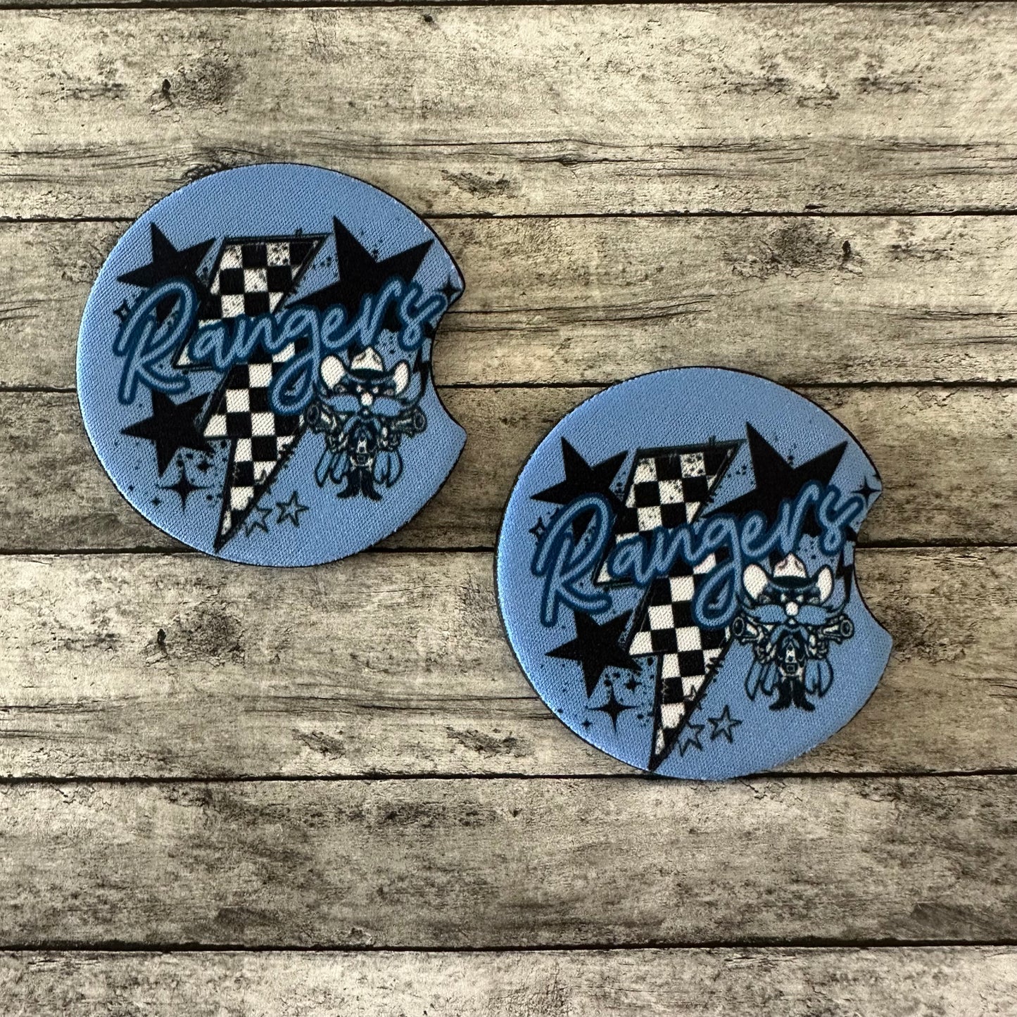 Ranger Lightning Bolt Neoprene Car Coaster