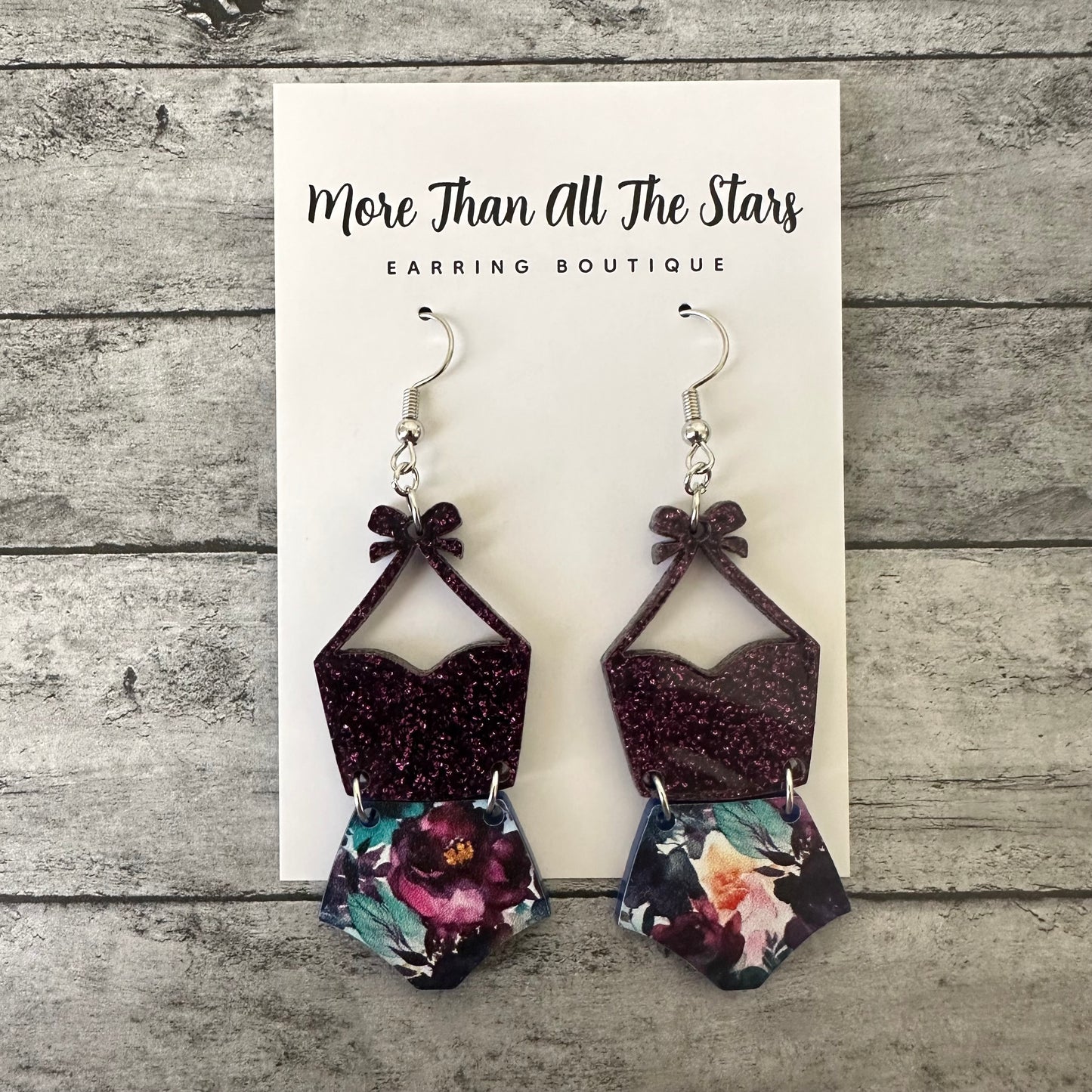 Floral Swimsuit Earrings