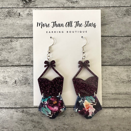 Floral Swimsuit Earrings