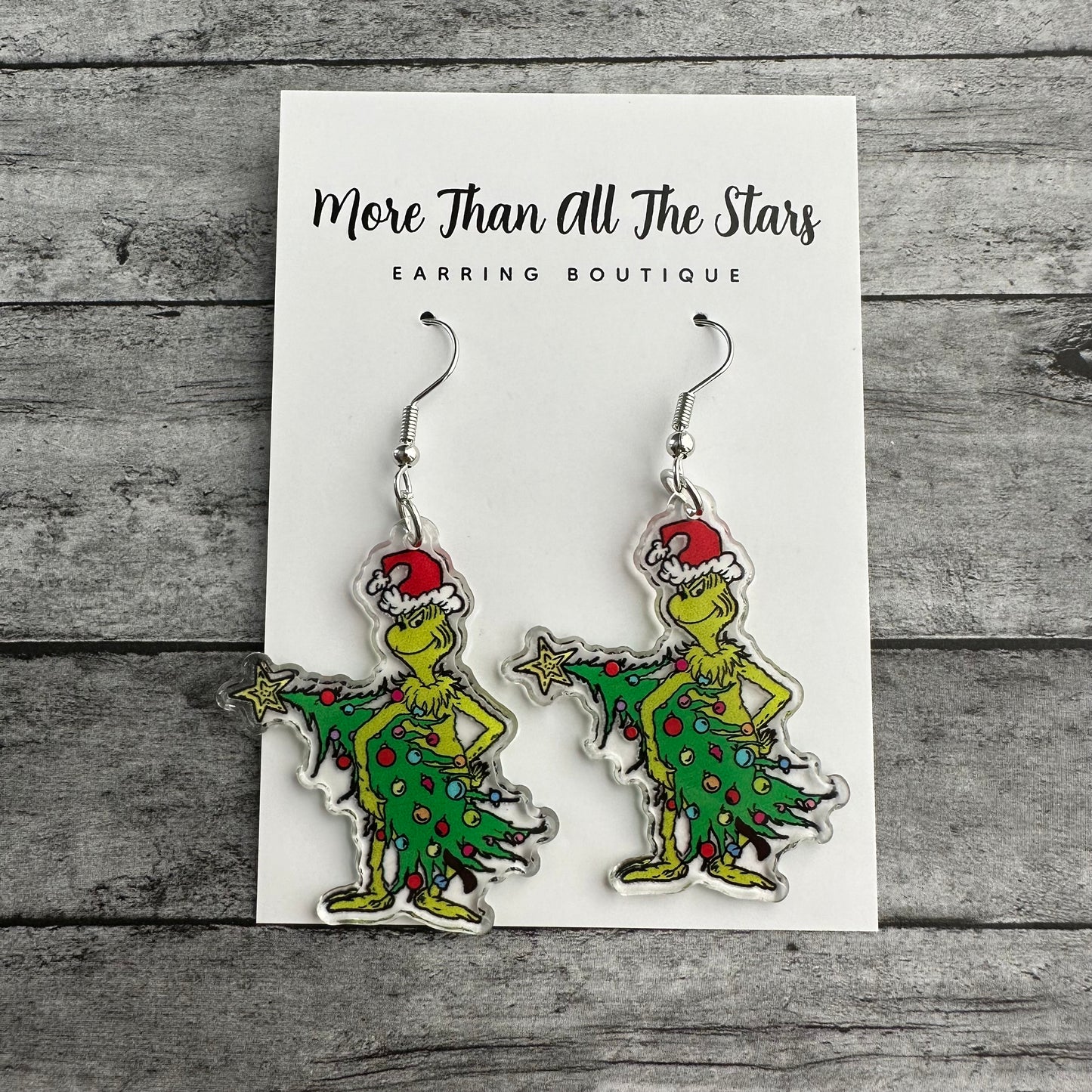 Grinch Tree Earrings