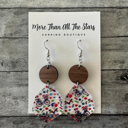 Americana Bicycle Earrings