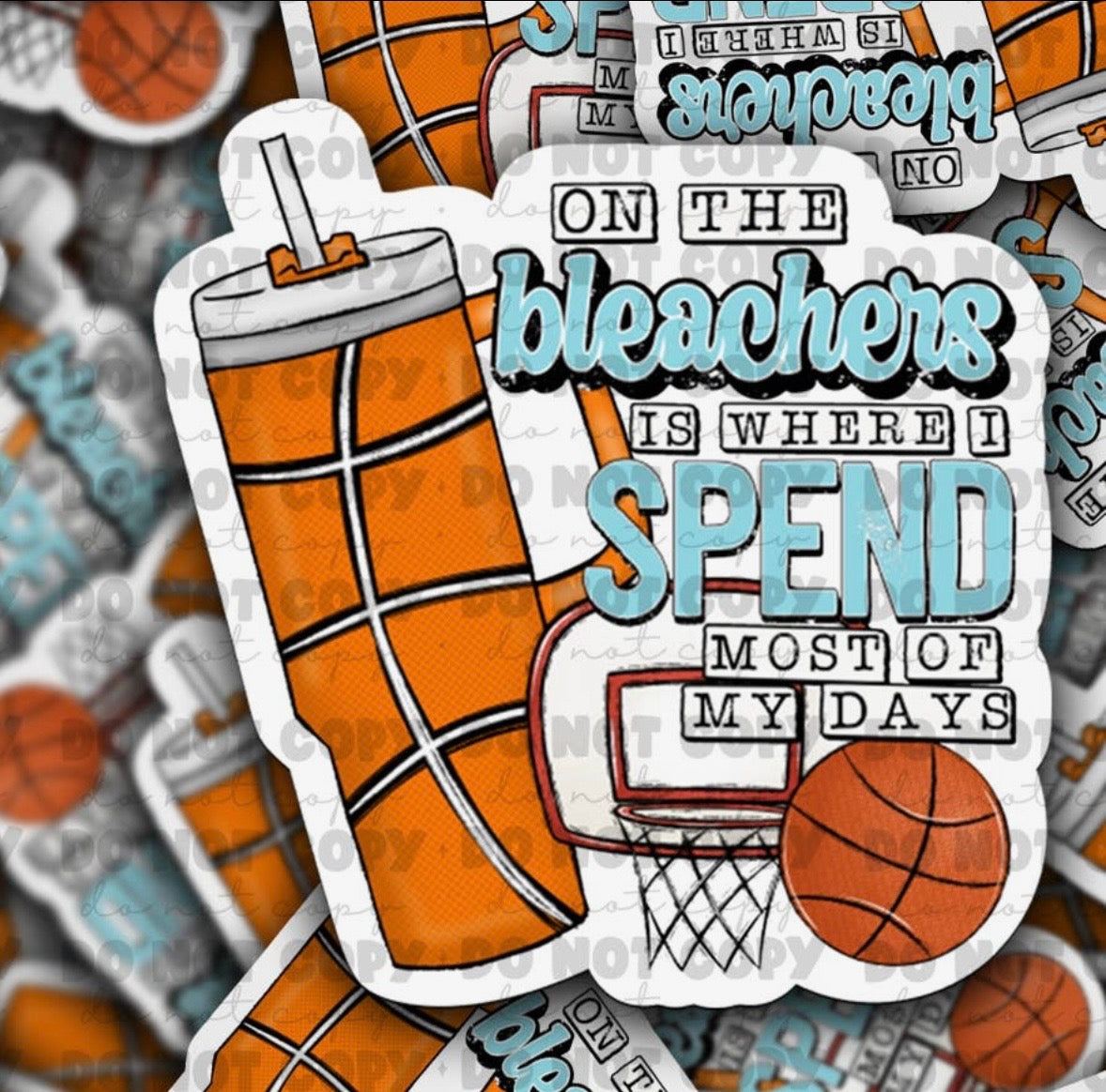 On The Bleachers Basketball Sticker
