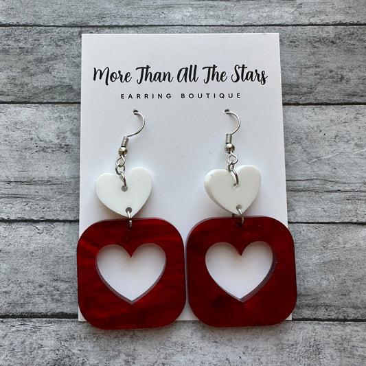 Valentine’s Day Cutout Heart Earrings