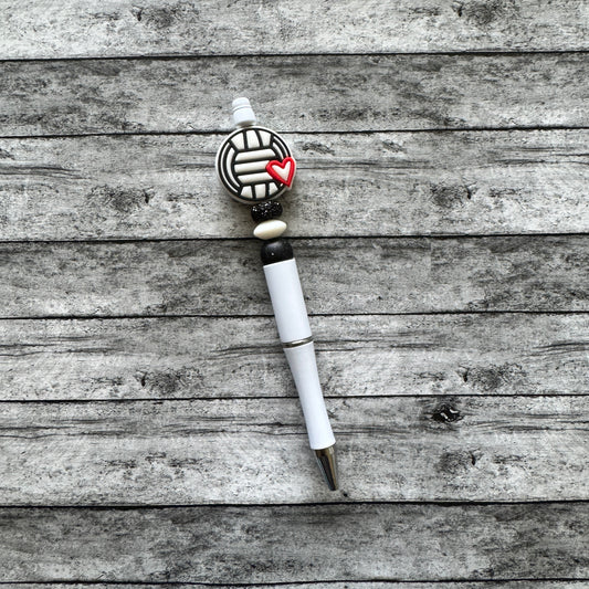Volleyball Fan Beaded Pen