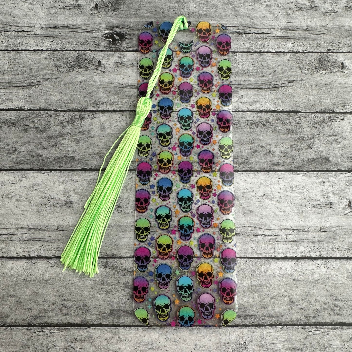 Colorful Skulls Bookmark