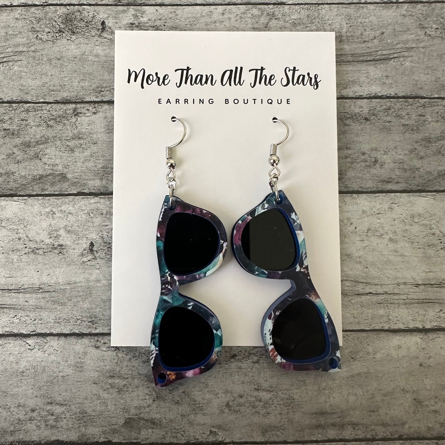 Floral Sunglasses Earrings