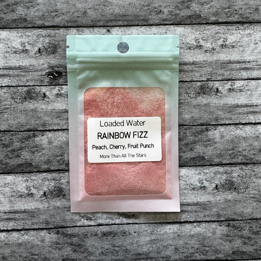Rainbow Fizz Loaded Water Drink Mix (Peach, Cherry, Fruit Punch)