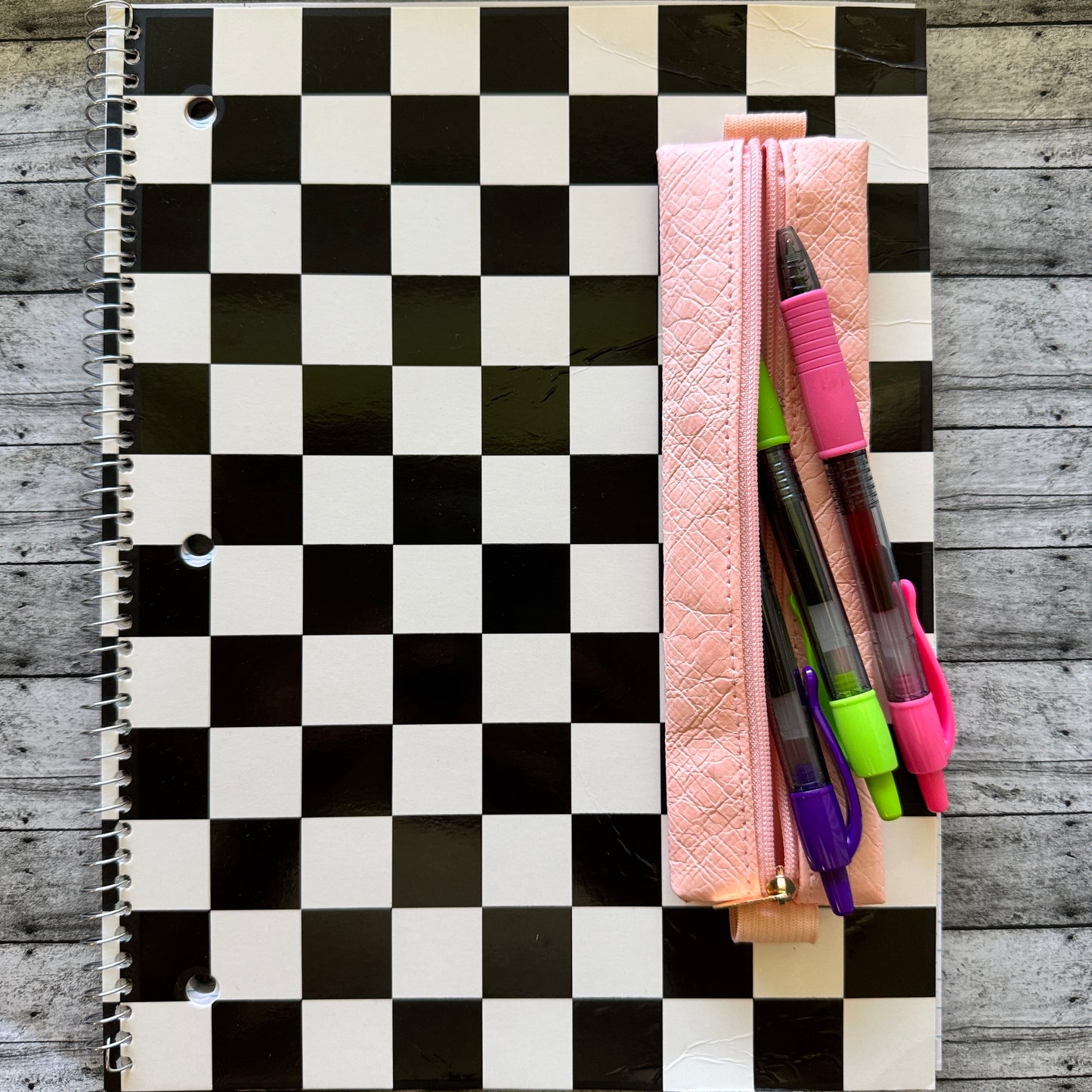 Pink Notepad Pen Holder