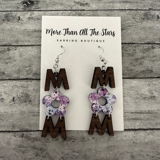 Flower Lilac Mom Earrings