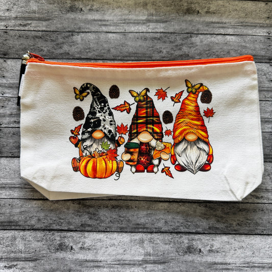 Fall Gnomes Zipper Pouch