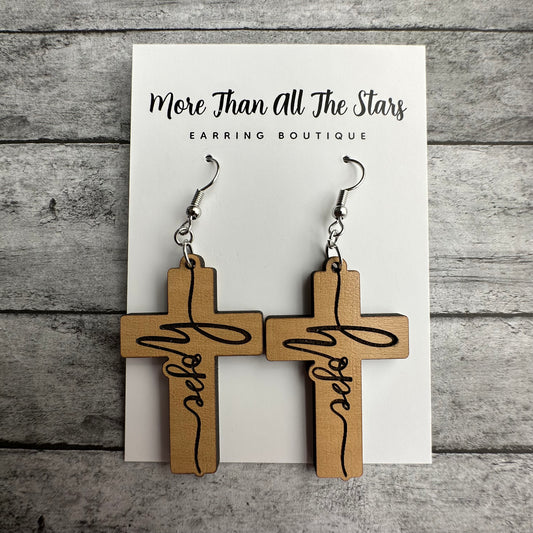 Hope Cross Earrings