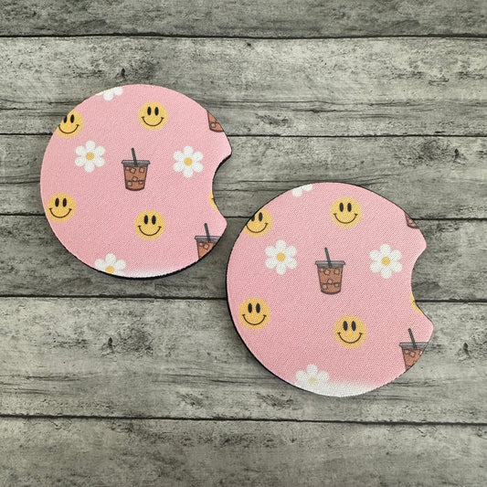 Iced Latte Neoprene Car Coaster