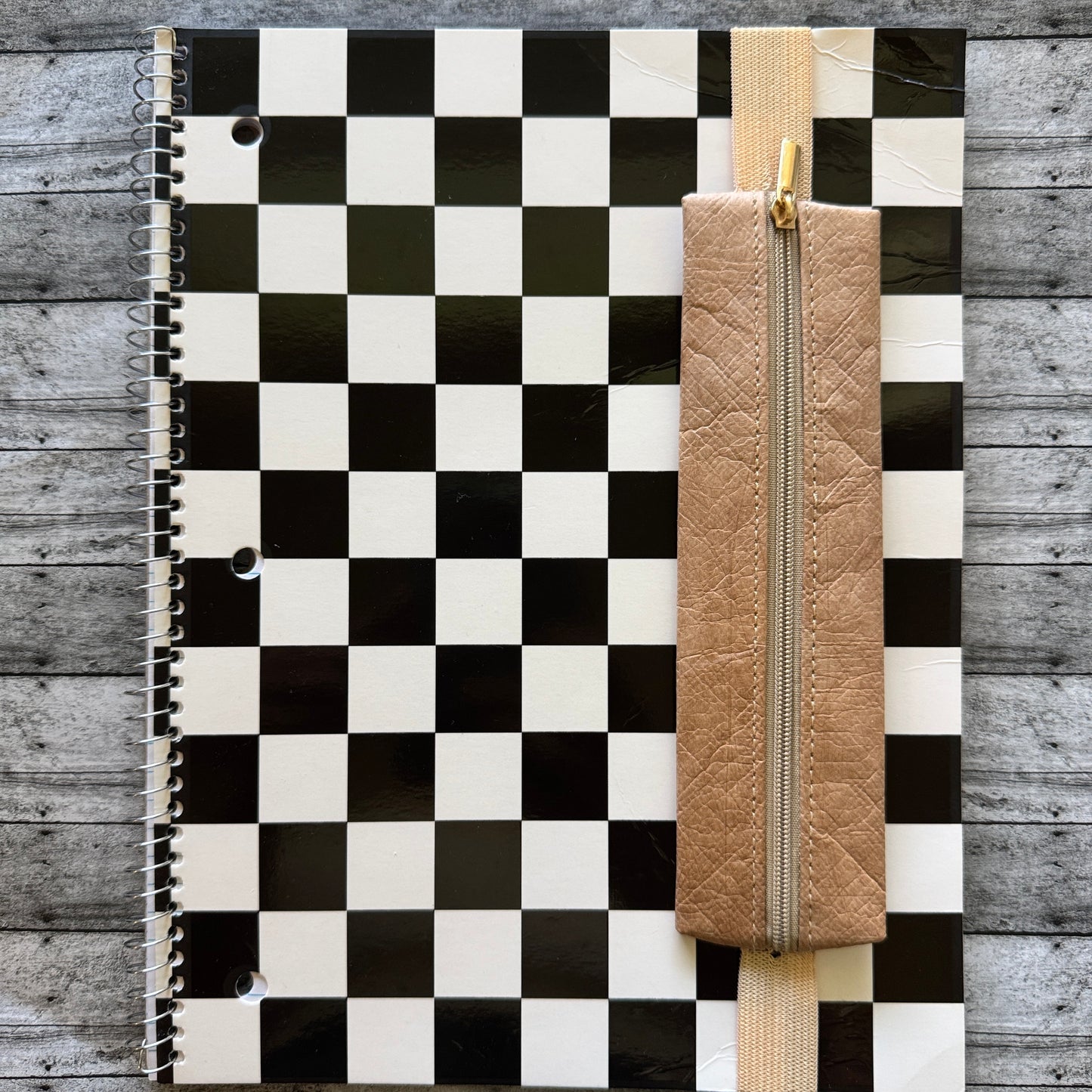 Light Brown Notepad Pen Holder