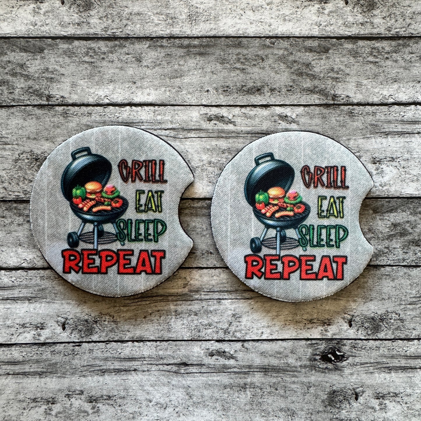 Grill Neoprene Car Coaster