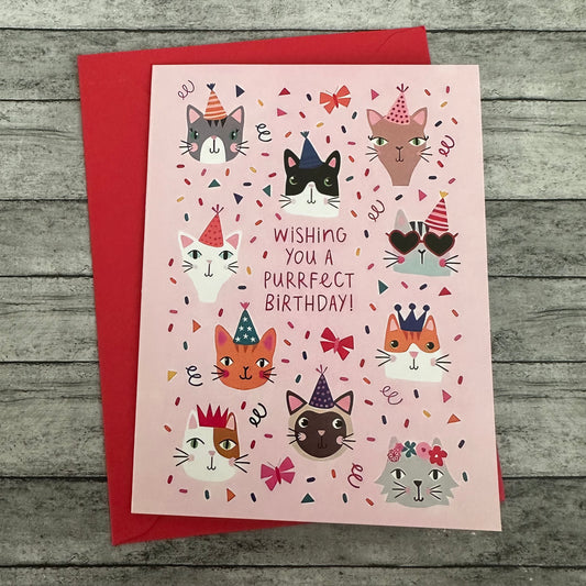 “Wishing You A Purrfect Birthday” Greeting Card