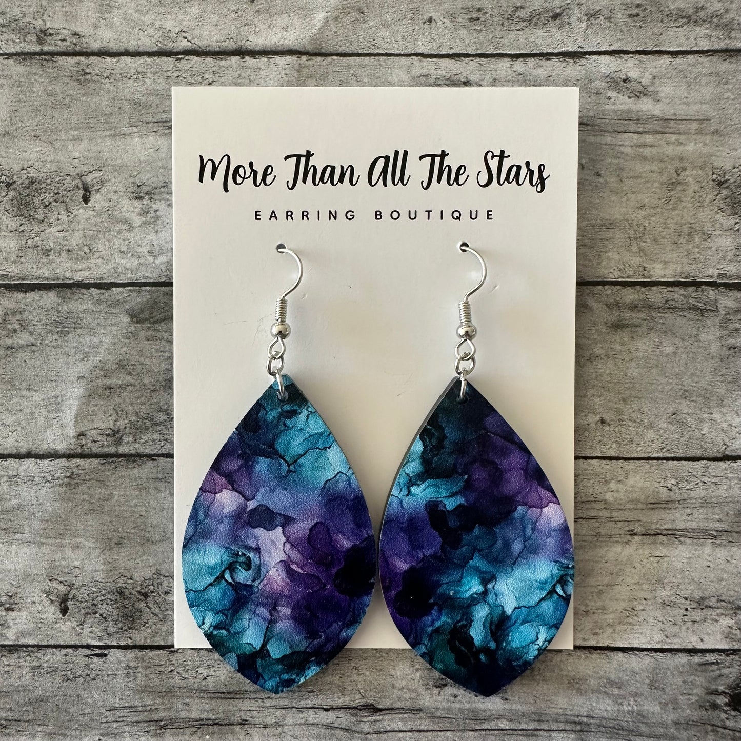 Purple and Teal Earrings