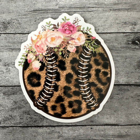 Leopard Baseball Sticker