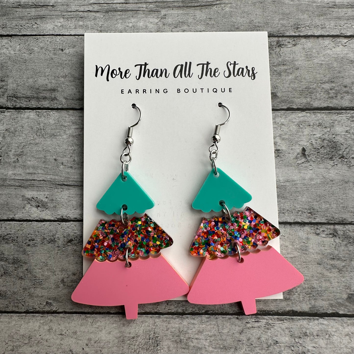 Candy Christmas Tree Earrings