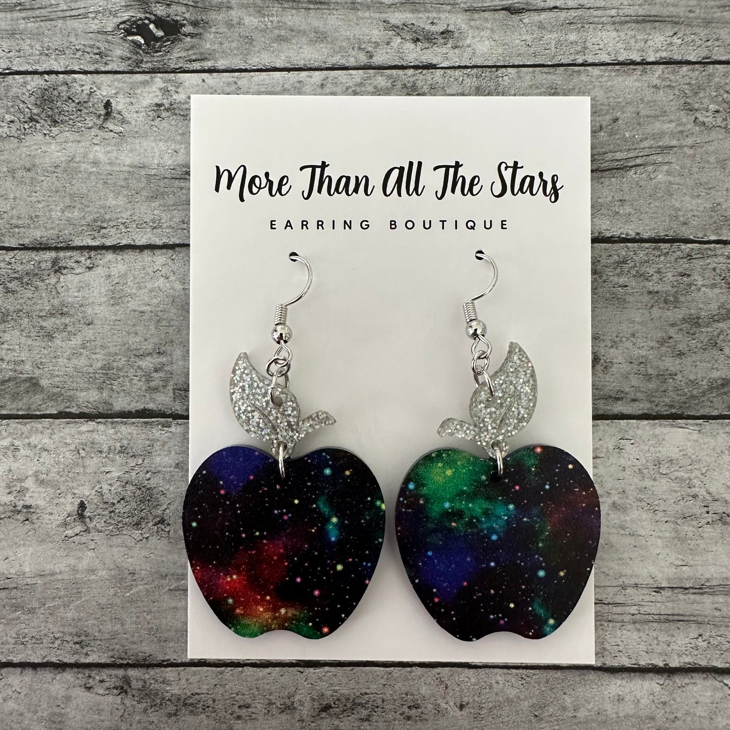 Galaxy Apple Earrings