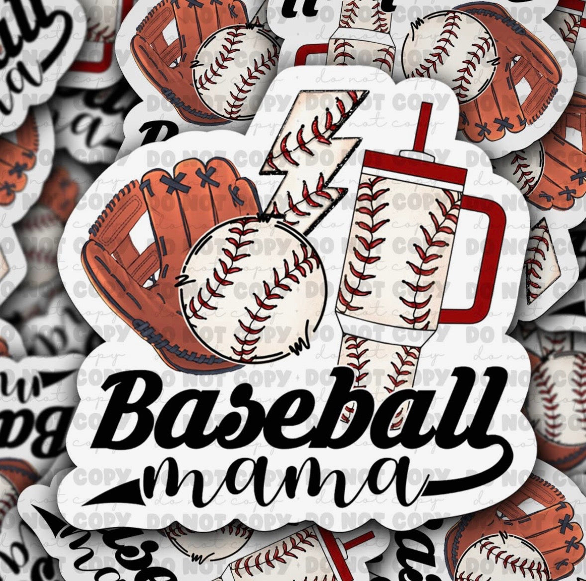 Baseball Mama Sticker