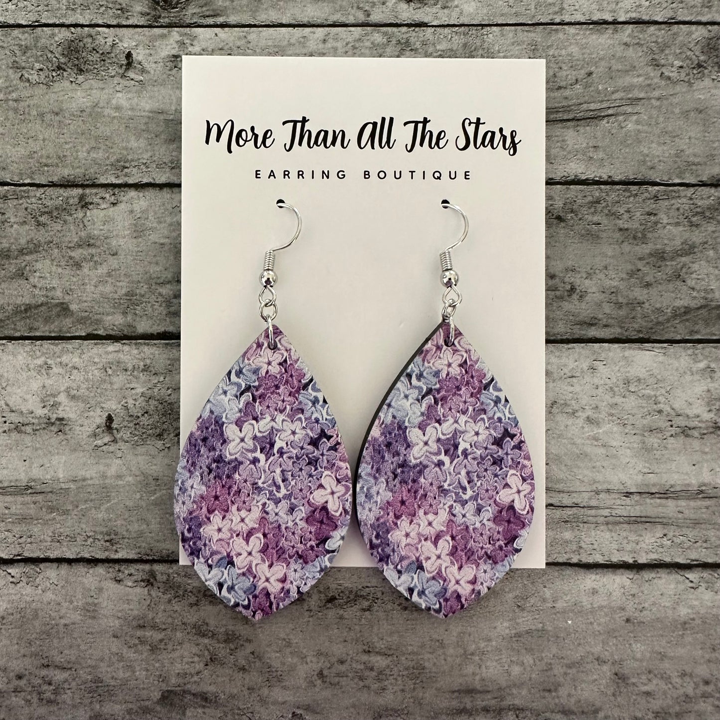 Lilac Petal Earrings