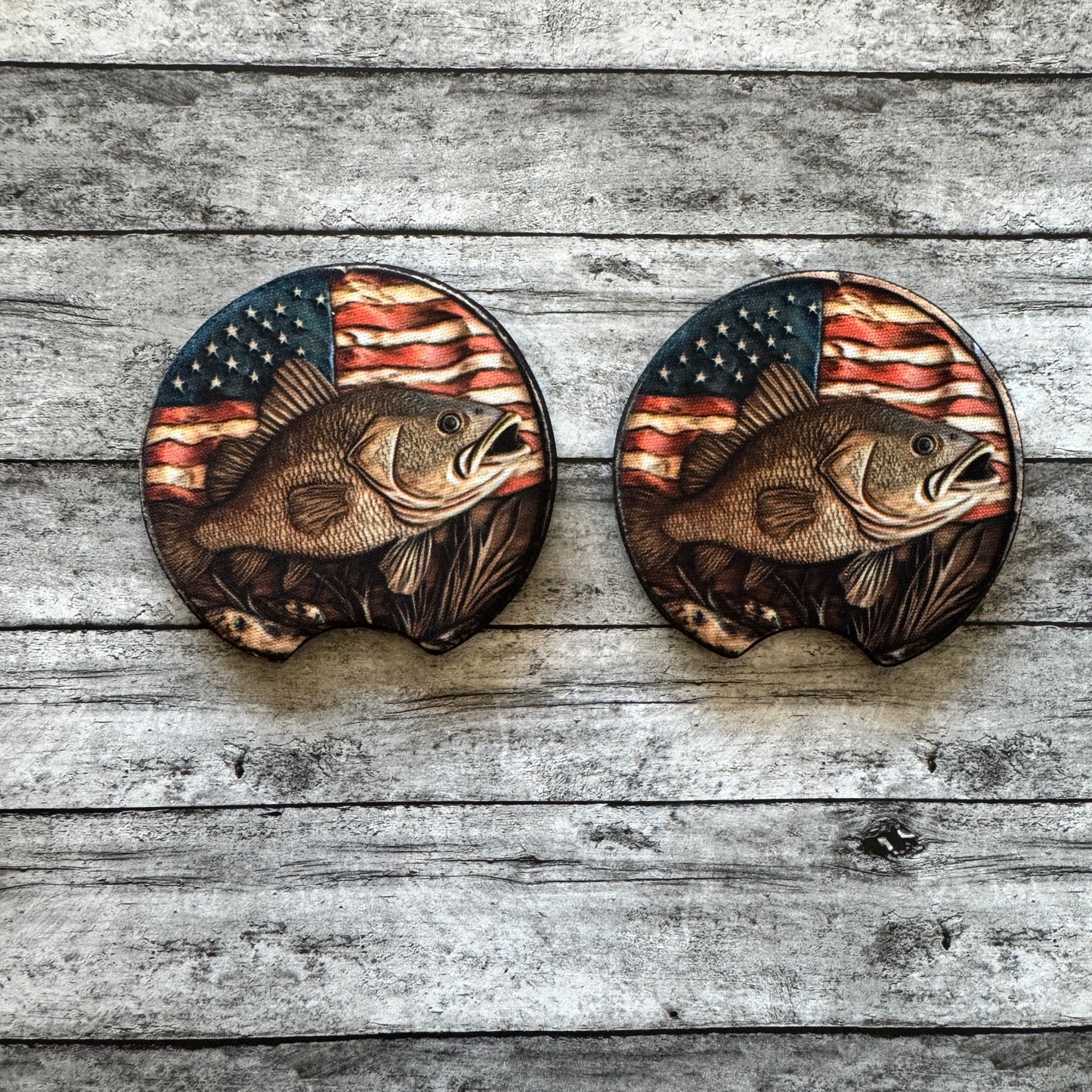 American Fish Neoprene Car Coaster