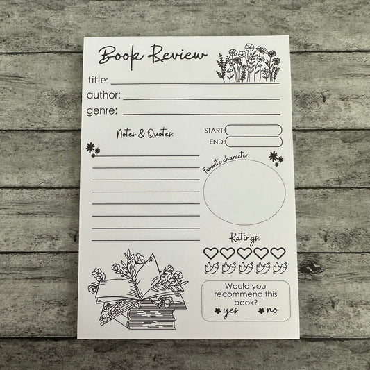 Tear Away Book Review Pad