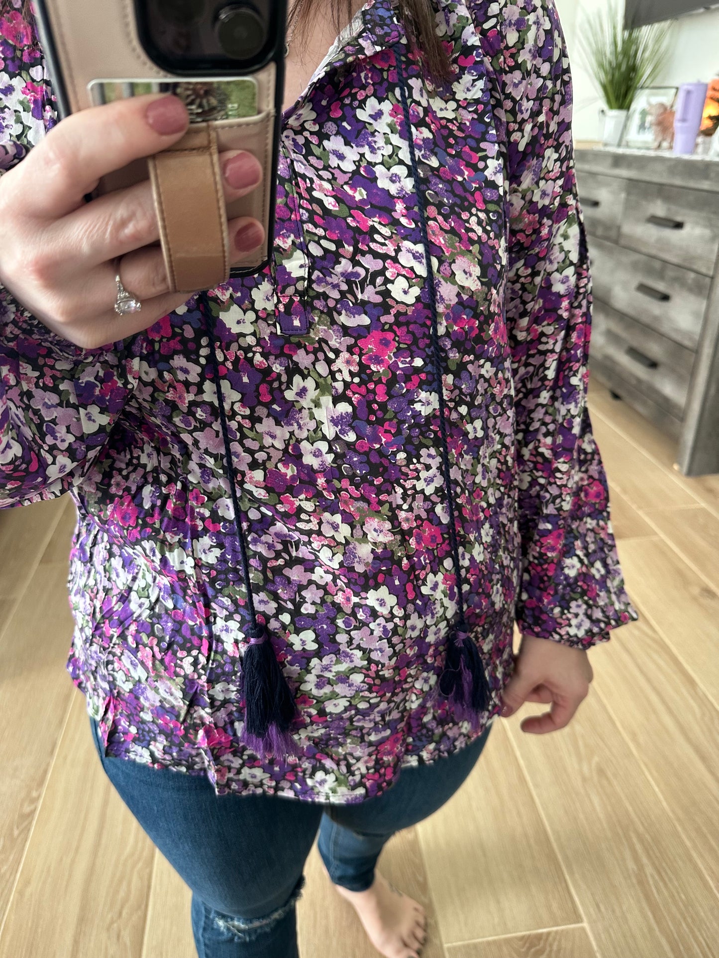 Purple Floral Top