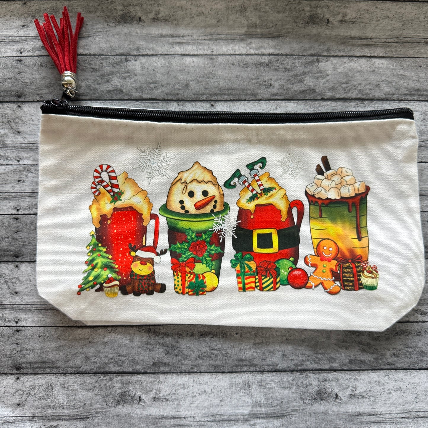 Christmas Caffeine Zipper Pouch