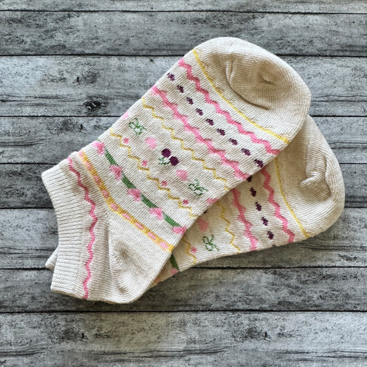 Women’s Multi Striped Beige Socks
